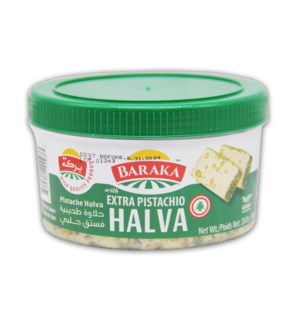 Halva-Pistachio-Clear Packaging TUB  BARAKA 800g *